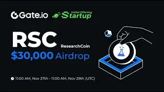 Gate.io Startup Free Offering: ResearchCoin(RSC)
