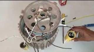 single phase motor double capacitor connection and clutch plate connection