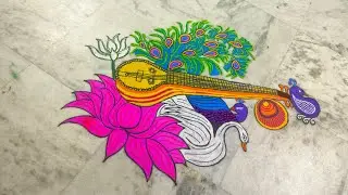 🪕🦚Venai #kolam #trending #viralvideo #rangoli #muggulu #easyrangoli #simplerangoli #kolangal #art