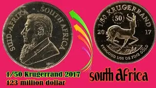 1/50 Krugerrand 2017 Coin &ndash; Smallest Gold Treasure of South Africa Worth $123!