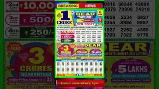 Dear Crown Day 6 PM Lottery Live Result | Lottery Sambad Live 30/01/2026 | Sikkim Lottery Live