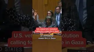 U.S. veteos U.N. resolution calling for cease-fire in Gaza