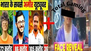 India Top 10  You Tuber +Total Gaming Face Reveal     #youtuber  #totalgaming #india 