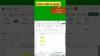 color cells in excel