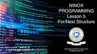 105 Programming Ninox - For Next Structure