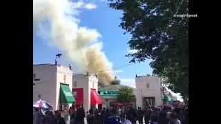 Carousel roof catches fire at New York amusement park