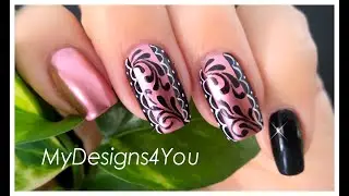 Romantic Nail Art Design Tutorial &hearts; (With Rose Gold Mirror Effect Polish)