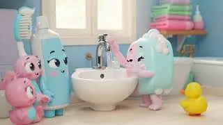 Wash Wash Brush 🫧🪥 | Fun Hand Washing & Tooth Brushing Song for Kids