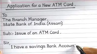 Application for a New ATM Card in English | Calligraphy Master Rakib