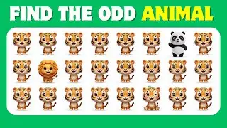 Find the ODD one out &mdash; Animals Edition 🐶🦁🐱| Easy, Medium, Hard - 30 Levels | Emoji Quiz Challenge
