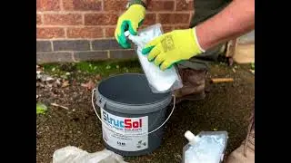Strucsol High Strength Masonry Grout for helical bars and anchors - mixing instructions