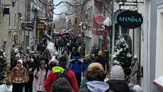 Quebec City Winter Walk Breakneck Stairs Petit-Champlain #subscribe