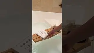 Calm nights with Aquala Bathtub Caddy & Tray🤍