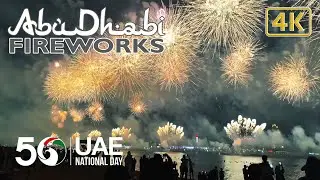 Fireworks in Abu Dhabi Corniche | 50th UAE National Day  [4K]