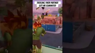 Trolling their partner got me eliminated #fortnite #zerobuild #short #shorts #fun #fortniteclips  !