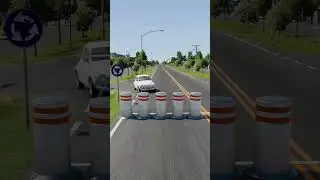 Small Colorful Cars VS Bollards - BeamNG.drive