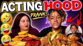 ACTING HOOD TO GET MY FRIENDS REACTION MUKBANG PRANK | PEPPER STEAK MUKBANG | RAE LIZZY IS BACK
