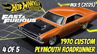 1970 CUSTOM PLYMOUTH ROADRUNNER | Fast & Furious Mix 3 (2025) | Hot Wheels Premium | UNBOXING [4/5]