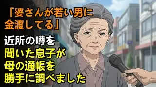 「婆さんが若い男に金渡してる」近所の噂を聞いた息子が、母の通帳を勝手に調べました