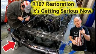 73 Mercedes 450SL R107 - FINALLY ! - Engine Bay Painting !
