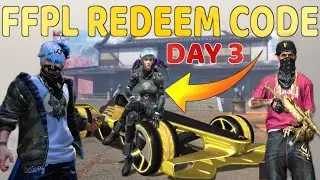 Ffpl day 3 redeem code in free fire | free fire redeem code today | today ffpl redeem code live ff