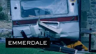 Emmerdale - A Caravan Lands on Liv and Vinny Crushing and Trapping Them