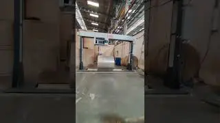 Paper reel wrapping machine.