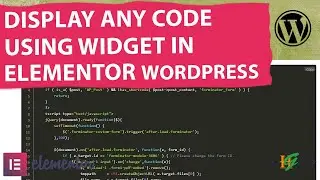How to Display Any Code in Elementor WordPress | PHP | JavaScript | HTML | Code Highlight