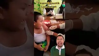 Ekspresi Lucu bocil Disuntikk!!!? #funny #lucu #ngakak