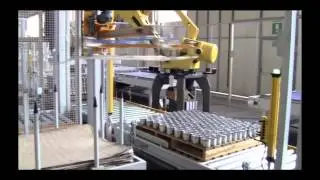 Clevertech Robot Depalletiser for filled cans - Depallettizzatore per barattoli pieni