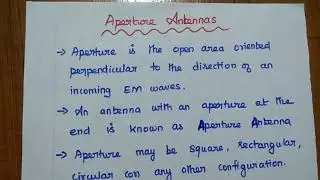 Aperture Antennas -  An Introduction