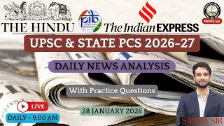 28 January The Hindu | PIB | Indian Express | Newspaper Analysis for UPSC | Current Affairs for UPSC