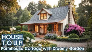 Cozy Forest Farmhouse Cottage with Dreamy Garden Landscaping | House Tour