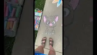 Cute sidewalk chalk ideas☺️☺️#preppyyyy