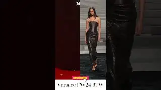 Oscars 2024: Margot Robbie vs Model in Versace FW24 RTW #oscars
