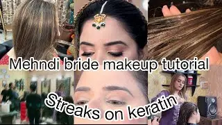 A Bzy Day In My Life😮&zwj;💨💕| Hair work Day | Mehndi bridal Makeup| 🦋💅 | A Mini Tutorial 😍💕 #anushayvlog