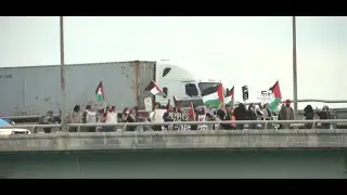 Pro-Palestinian protest shuts down traffic on I-40 bridge in Memphis for hours