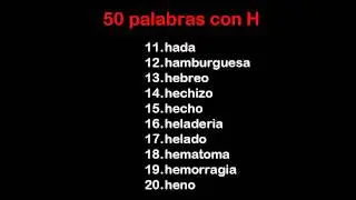 50 palabras con H al principio