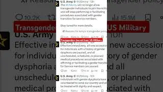 US Army BANS Transgender Enlistment 🚨🇺🇸 #USMilitary #TransgenderRights #PolicyChange #trump2025
