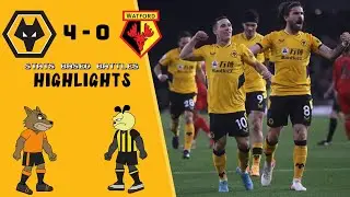 Wolves VS Watford - statistics highlights, super mascot fighter