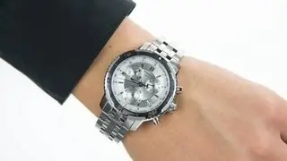 Tissot PRX Chronograph Silver Tone Bracelet Watch T0674171103100