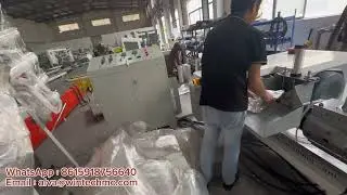 110kg/hr model Air -cooled Granulator Running Test Before Ship to Kuwait #wintech #recycling