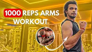 1000 Reps Arms Workout Challenge Using BFR Bands 2 Inch Pump 😱