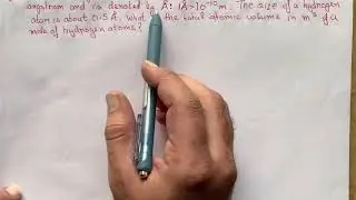 The unit length convenient on the atomic scale is known as an angstrom and is denoted by A0 : 1A0 =