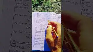 Chemical equilibrium reversible reaction and characteristic of reversible reaction with example