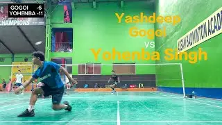 Yashdeep Gogoi vs Yohenba Singh 🏸 practice match