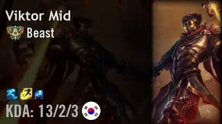 Viktor Mid vs Cassiopeia - Beast - KR Challenger Patch 6.10