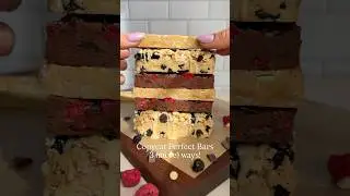 Copycat Perfect Protein Bars! In Cake Batter, Dark Chocolate Raspberry, and Blueberry Muffin!