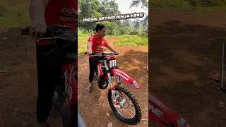 Inggil bernarditus seting ninja kebo team86@arearacing #grasstrack #motocross #areaeacing