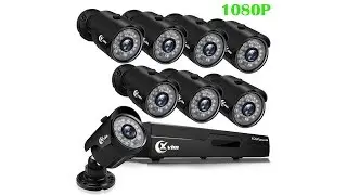 CCTV Cameras | XVIM 1080P H.264 Home Wired | Security Cameras System | 8CH 1080P HD DVR 8pcs 1080P